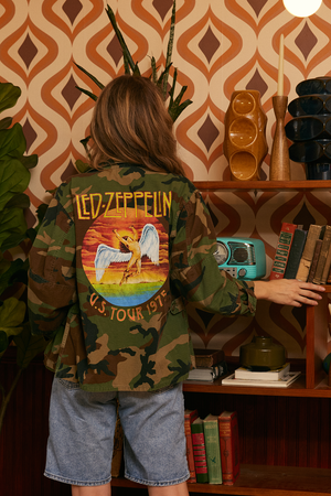 
                  
                    Led Zeppelin Authentic Vintage Camo Army Jacket
                  
                