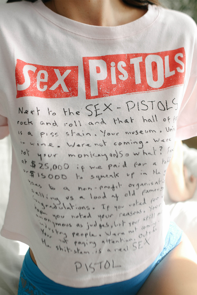 
                  
                    Sex Pistols Johnny's Letter Crop Tee
                  
                