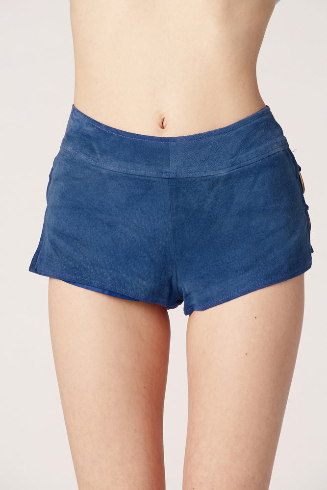 
                  
                    Sexy Sadie Suede Shorts in Navy
                  
                
