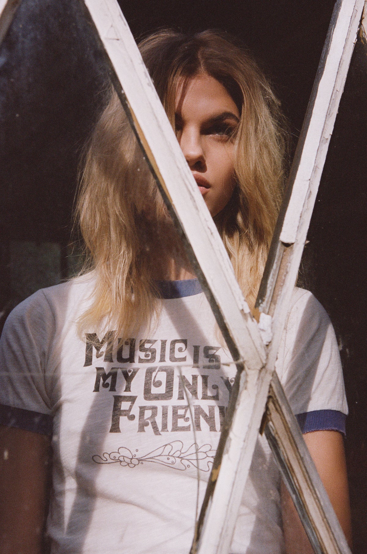 music is my only friend ringer tee