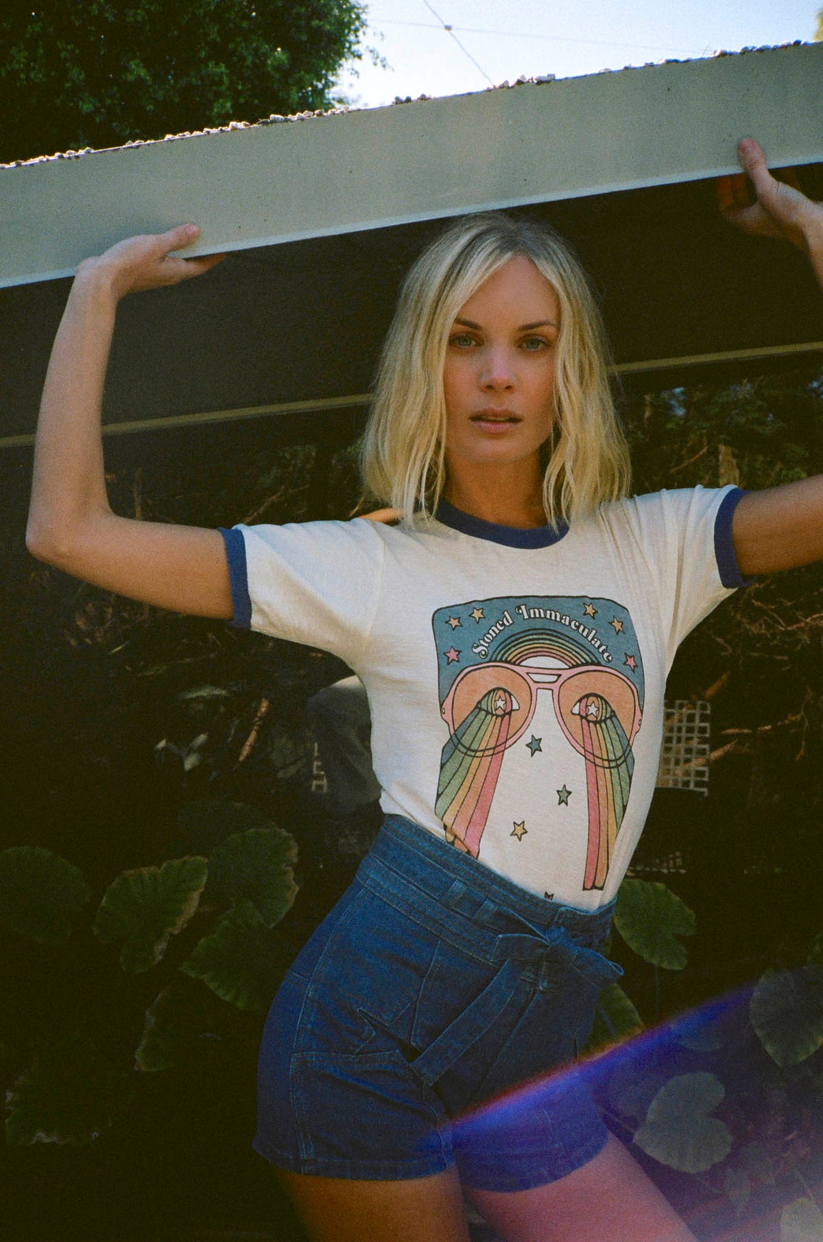 the girl with the kaleidoscope eyes ringer tee