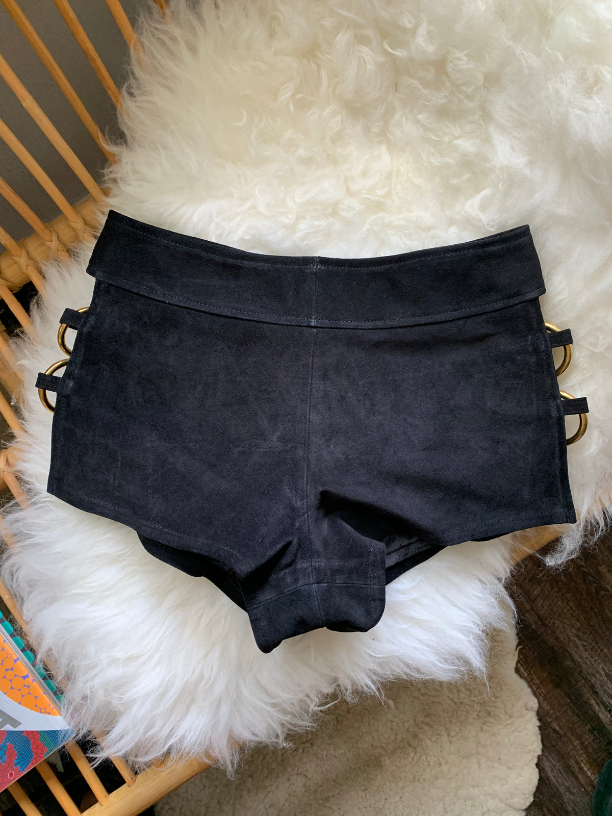 Sexy Sadie Suede Shorts in Black