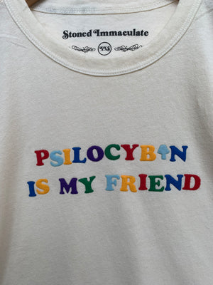 
                  
                    psilocybin is my friend unisex tee ivory
                  
                