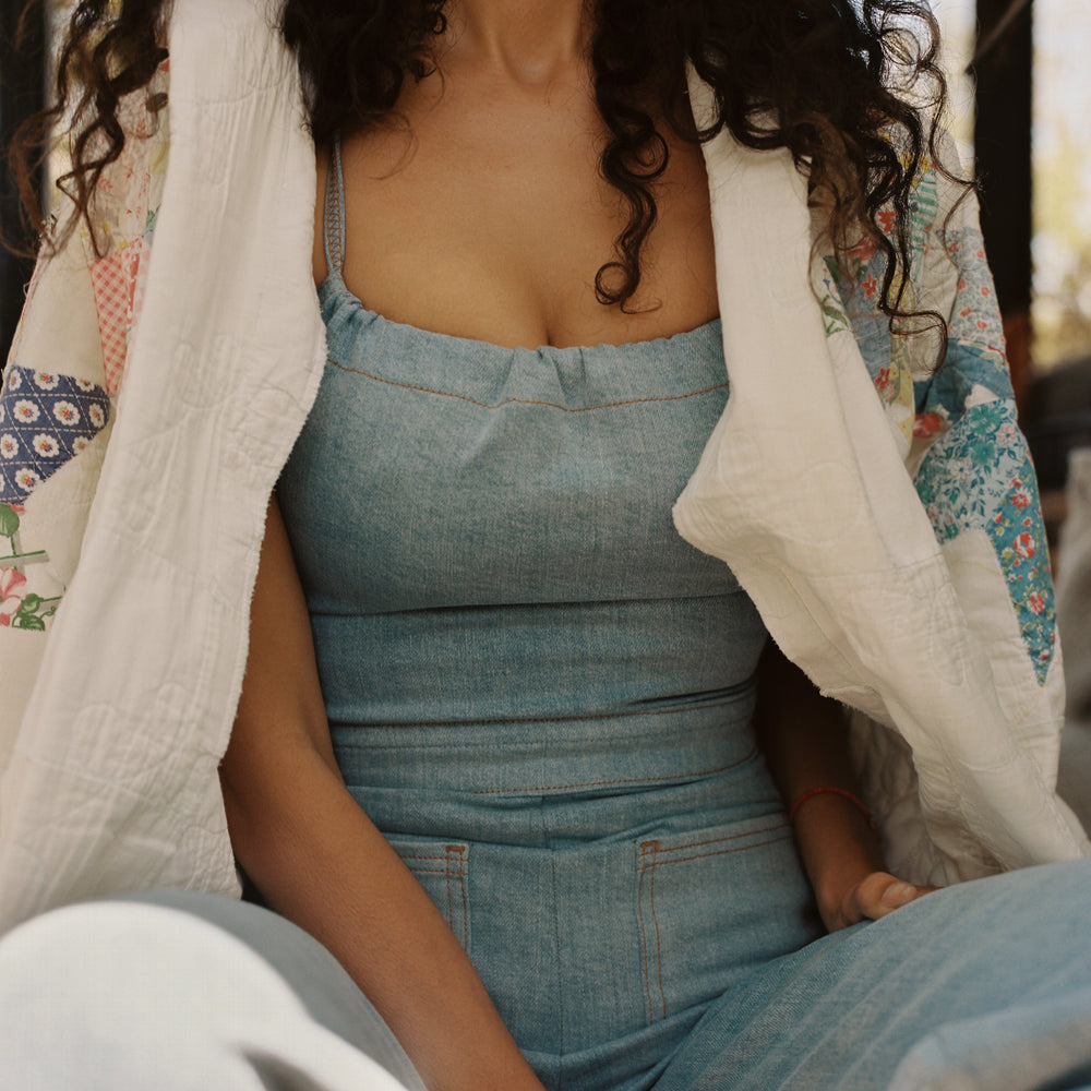 
                  
                    jean genie denim jumpsuit topanga wash
                  
                