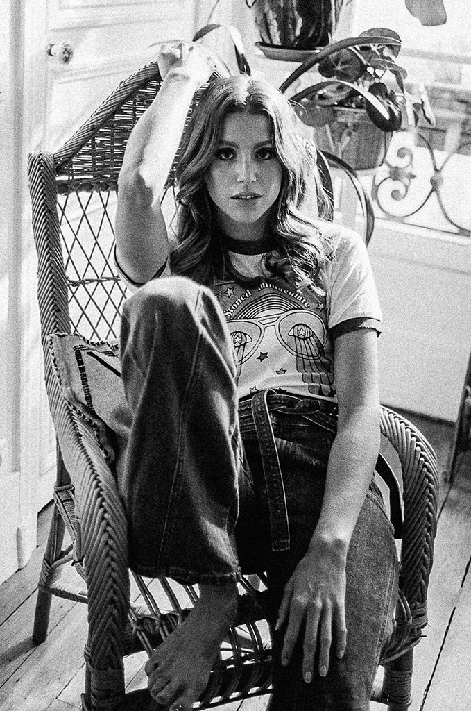 the girl with the kaleidoscope eyes ringer tee
